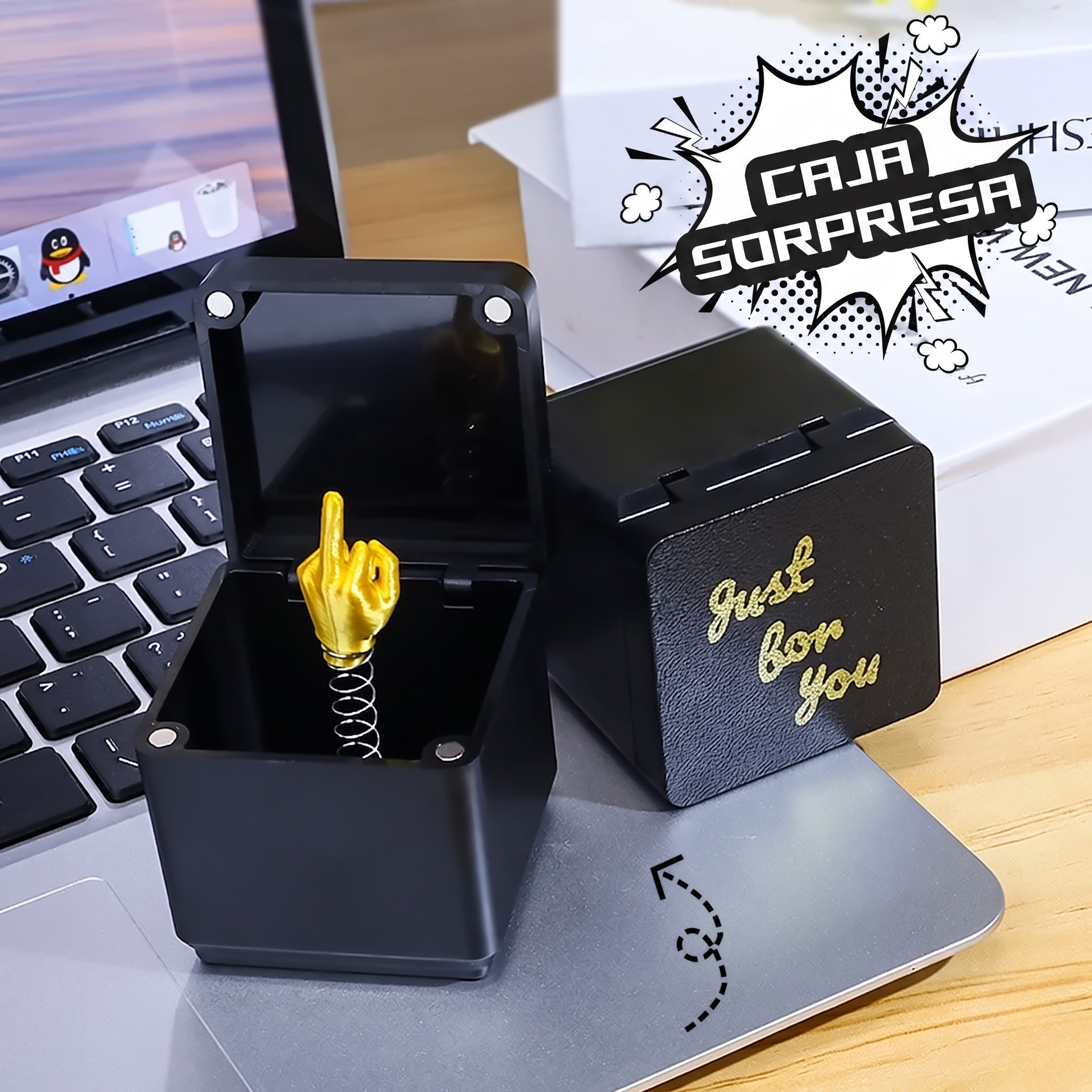 Caja de Broma para expresar cariño.